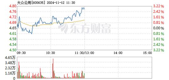 大众公用12月3日快速反弹