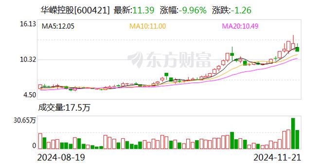 华嵘控股12月20日快速上涨